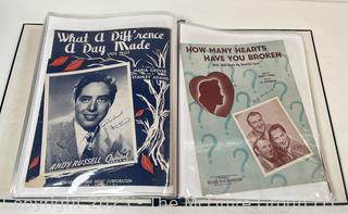 Collection of sheet music from the 1930-40's