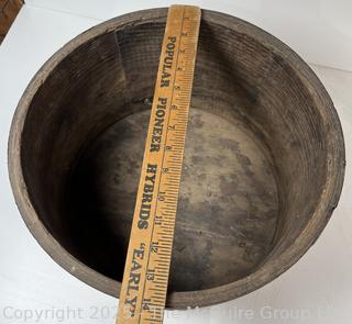 Half Bushell curved wood barrel/basket stamped NYC PD Type W-20