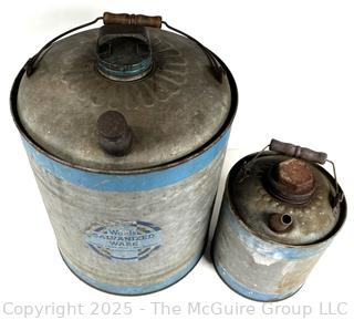 Two (2) Galvanized Kerosene Cans