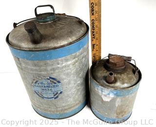 Two (2) Galvanized Kerosene Cans