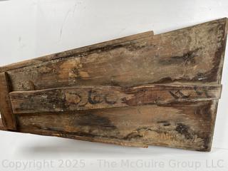 Primitive board for splitting cane