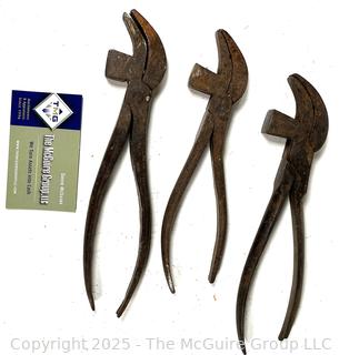Three (3) pair cobblers lasting pliers