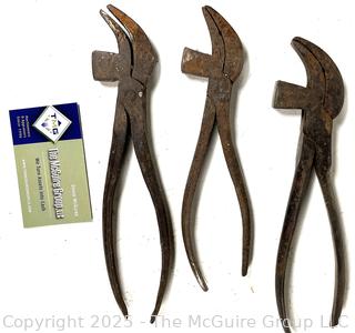 Three (3) pair cobblers lasting pliers