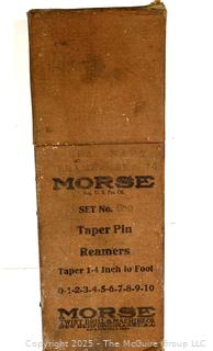 MORSE TAPER PIN/REAMER SET IN WOOD CASE No. 680