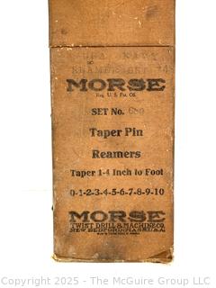 MORSE TAPER PIN/REAMER SET IN WOOD CASE No. 680