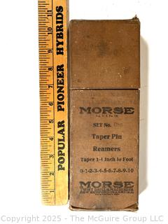MORSE TAPER PIN/REAMER SET IN WOOD CASE No. 680