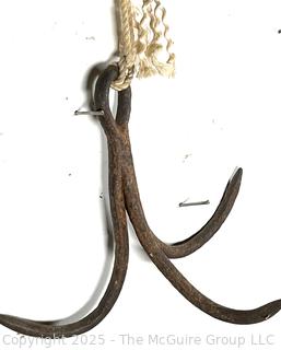 Wrought iron three prong grapple hook