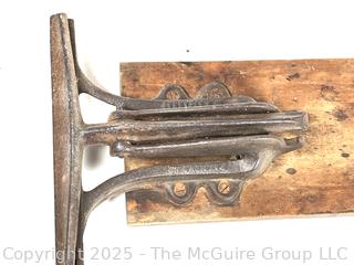 Vintage C. M. STEARNS Saw Sharping Vise Clamp, Pat'd, Carpenter tool