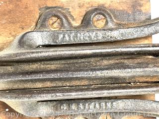 Vintage C. M. STEARNS Saw Sharping Vise Clamp, Pat'd, Carpenter tool