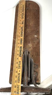 Vintage C. M. STEARNS Saw Sharping Vise Clamp, Pat'd, Carpenter tool