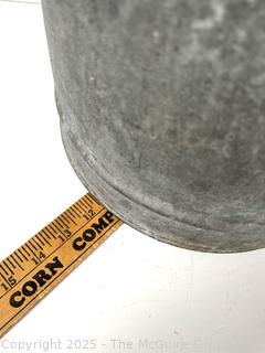 Antique HOME RULE Galvanized Gas Can w/ Wooden Handle & Internal Pump