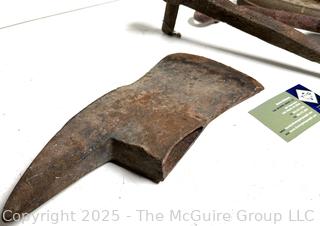 Iron Lot: Firefighter's Axe Head; SAD iron base; hinge; hanger