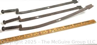 Three (3) long Antique Slate Shingle Rippers, Shingle Remover Slate Puller Roofing tools