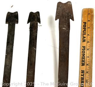 Three (3) long Antique Slate Shingle Rippers, Shingle Remover Slate Puller Roofing tools