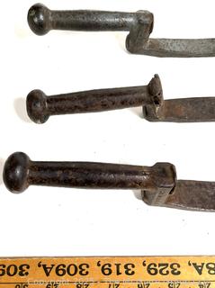 Three (3) long Antique Slate Shingle Rippers, Shingle Remover Slate Puller Roofing tools