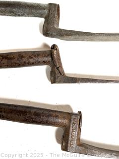Three (3) long Antique Slate Shingle Rippers, Shingle Remover Slate Puller Roofing tools