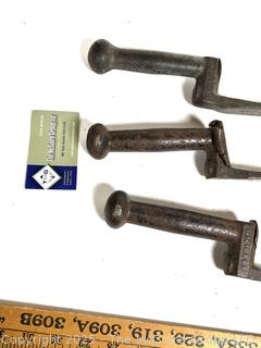 Three (3) long Antique Slate Shingle Rippers, Shingle Remover Slate Puller Roofing tools