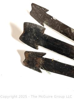 Three (3) long Antique Slate Shingle Rippers, Shingle Remover Slate Puller Roofing tools