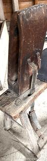 Antique Wooden Leather Harness Makers Vise Station 1860s