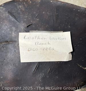 Antique Wooden Leather Harness Makers Vise Station 1860s