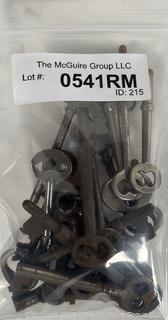 Grouping of vintage keys