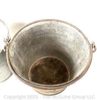 Two (2) galvanized steel buckets