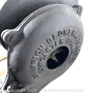 Ferrier: Vintage Cast Iron Blower and Forge with tools and shoes
