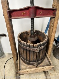 Vintage Cider/Fruit Press No.2