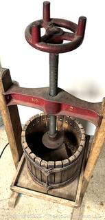 Vintage Cider/Fruit Press No.2