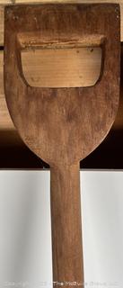 Two (2) ~1860s Antique Wood D Handle Shovels for moving grain