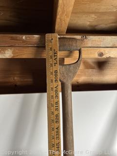 Two (2) ~1860s Antique Wood D Handle Shovels for moving grain