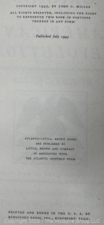 Origins of the American Revolution, John C Miller, 1943 1st ed HC