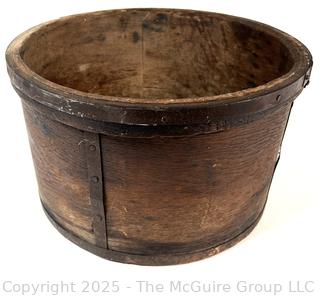 Half Bushell curved wood barrel/basket 