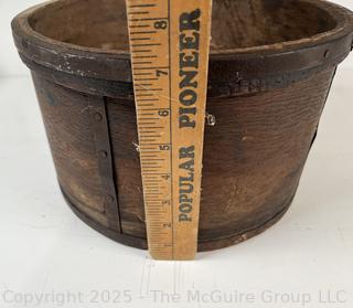 Half Bushell curved wood barrel/basket 
