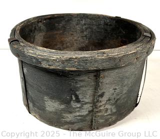 Half Bushell curved wood barrel/basket