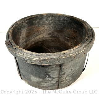 Half Bushell curved wood barrel/basket