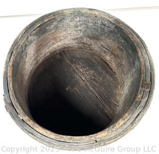 Half Bushell curved wood barrel/basket