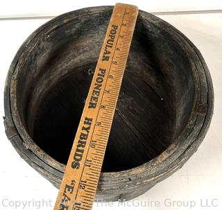 Half Bushell curved wood barrel/basket