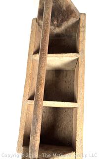 Antique worker's wood tool tray w/raised feet