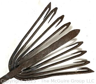 Antique forged iron rake