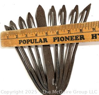 Antique forged iron rake