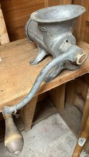 Antique Enterprise Tinned No. # 12 Meat Chopper Grinder, USA