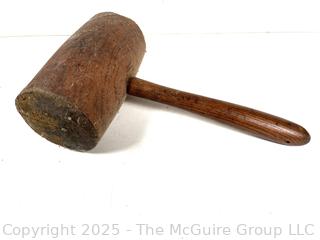 Large wooden hand mallet 