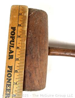 Large wooden hand mallet 