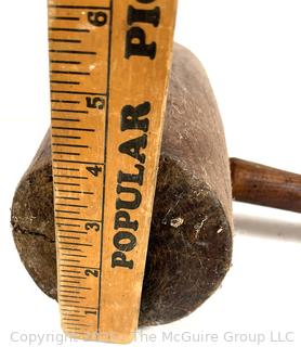Large wooden hand mallet 