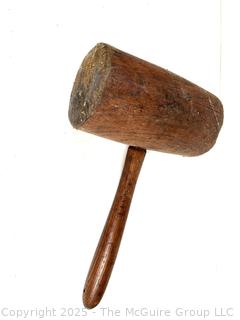 Large wooden hand mallet 