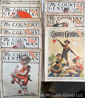 Nine (9) copies of The Country Gentleman Magazine (1925 and 19??)