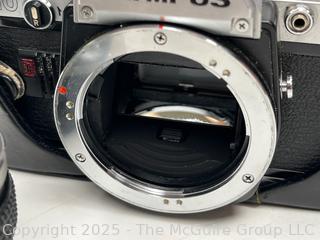 Olympus OM-10 35mm film camera and Vivitar Flash; and Concord AFF 35MMCamera AUTO FOCUS FLASH CAMERA
