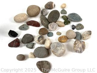 Group of Natural Stone Pebbles and Cobbles Picked While Working Scotch Hill Farm