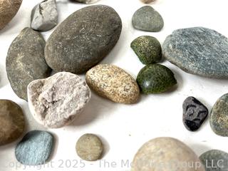 Group of Natural Stone Pebbles and Cobbles Picked While Working Scotch Hill Farm